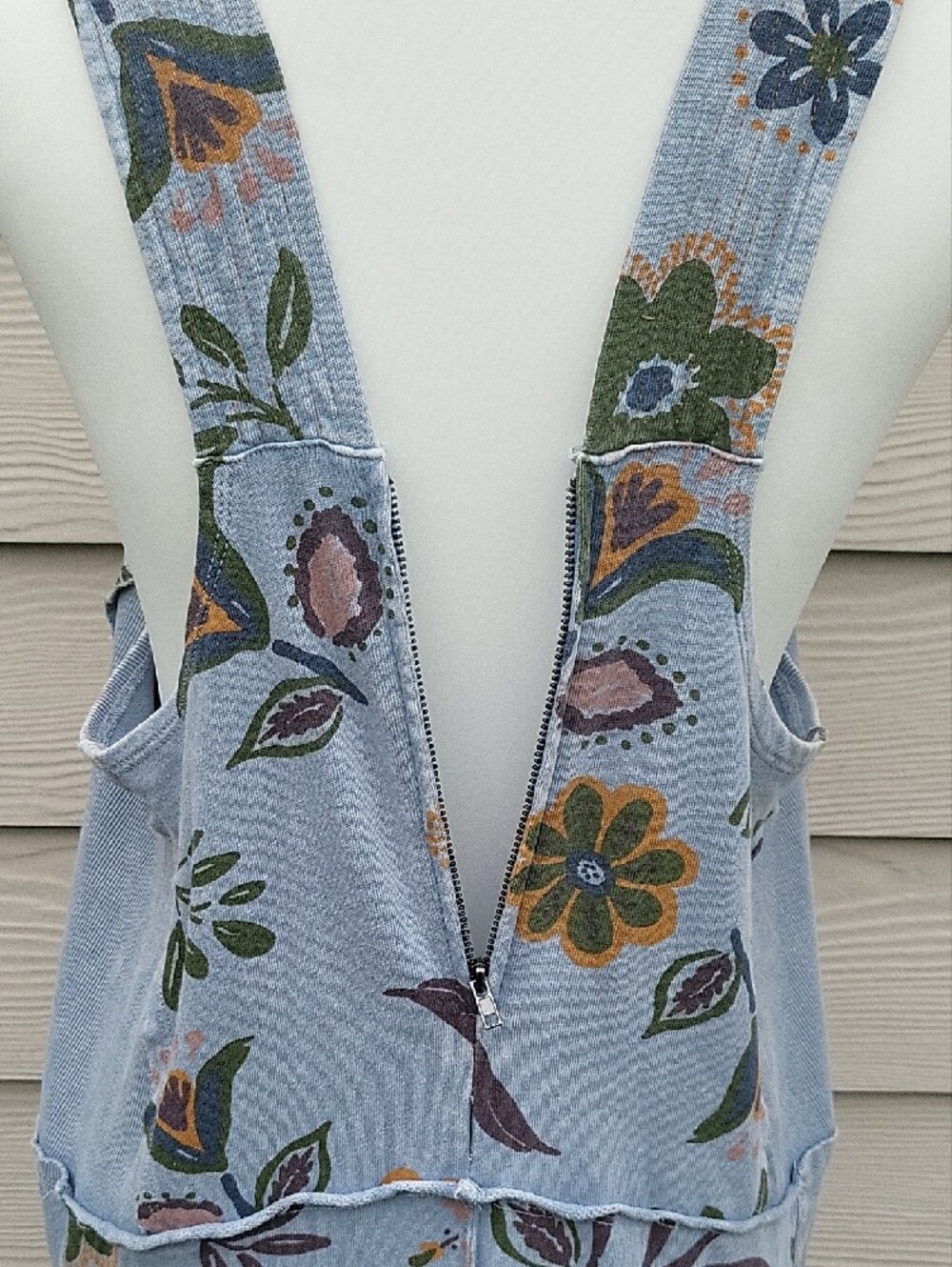 Easel Signature Printed Terry Wide Leg Jumpsuit Soft Washed Women's Small - Picture 5 of 9